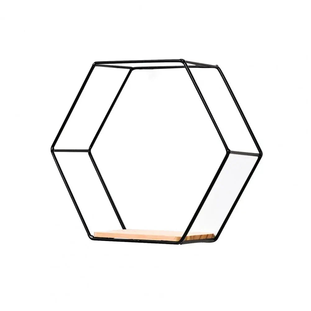 Hexagonal wall shelves shelf