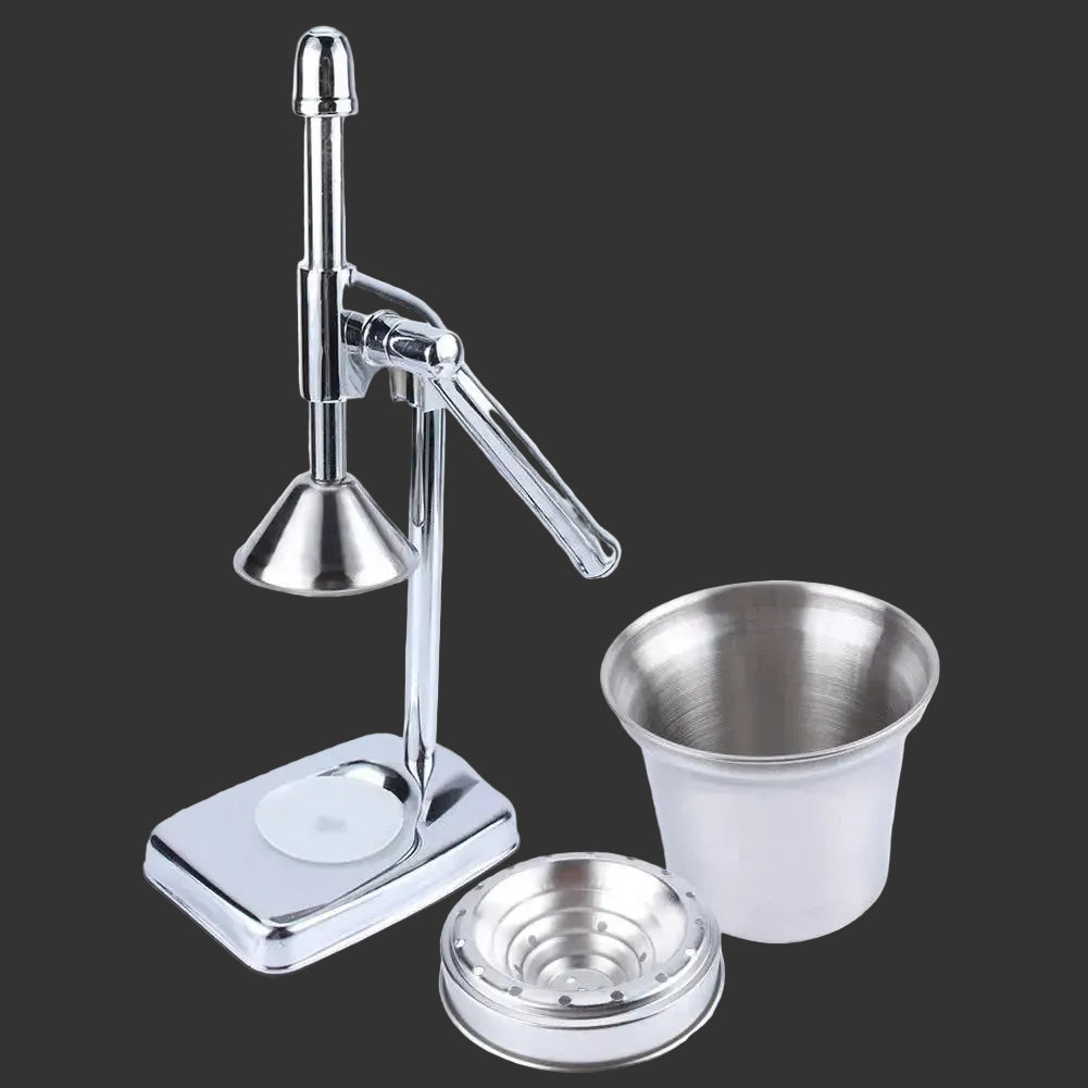 Heavy-duty stainless steel manual citrus juicer hand press with lever for oranges and lemons