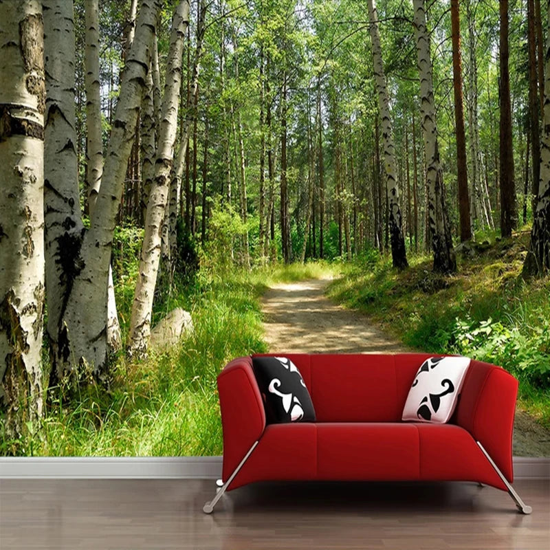 Green Forest Landscapes Mural Wallpaper