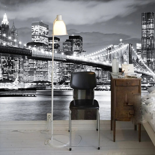 Night View  New York City Mural Wallpaper