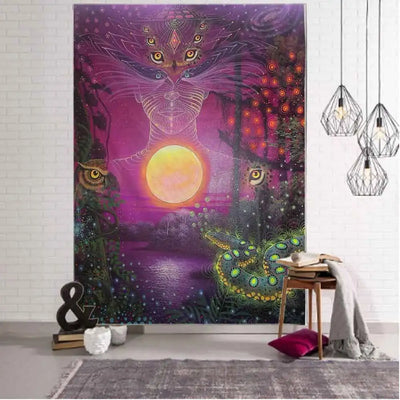 Seven Chakras Meditation Tapestry  Wall Decor