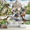 Cartoon Dinosaur World  Mural Wallpaper  Bedroom Kids