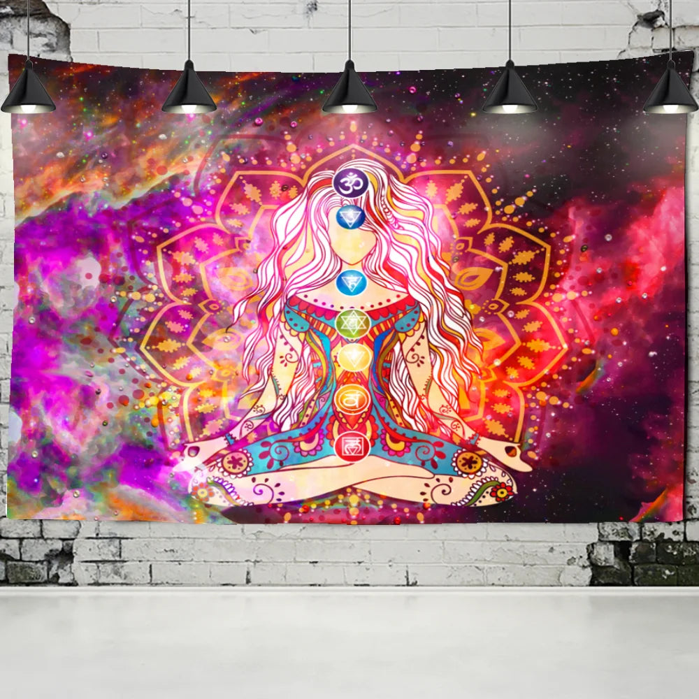 Meditation Chakra Tapestry Wall Hanging