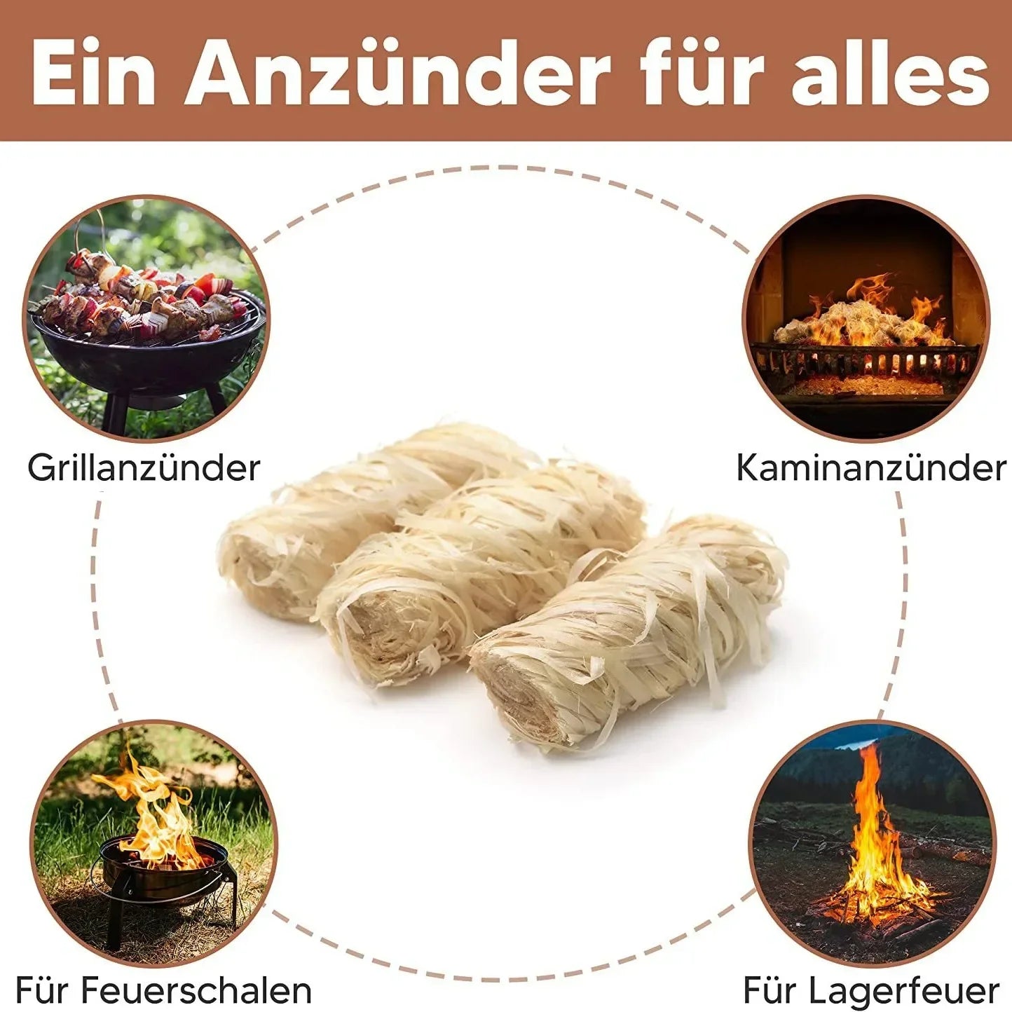 All natural hand woven tumbleweed fire starters for BBQ and campfires