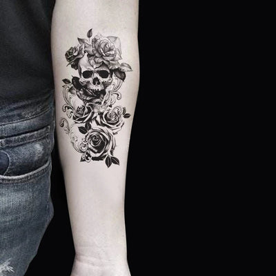 Temporary Skull Tattoo Sticker