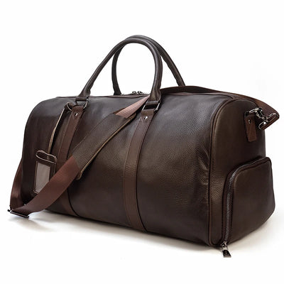 Luxury genuine leather travel bag