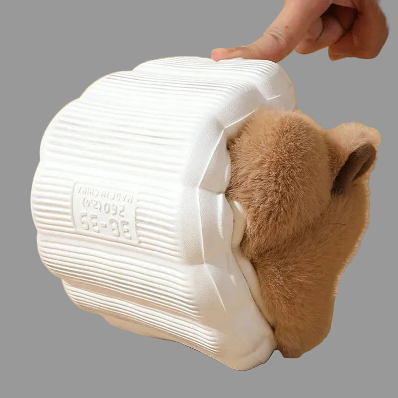 Cute Capybara Plush Slippers - Warm Soft Winter House Shoes