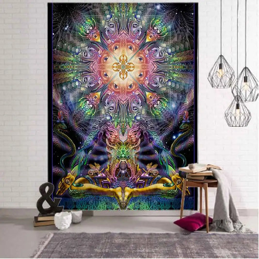 Seven Chakras Meditation Tapestry  Wall Decor