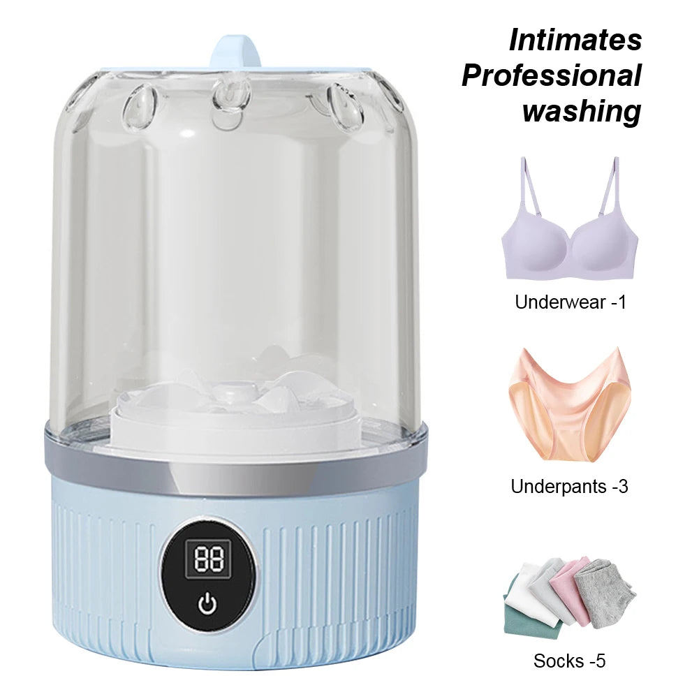 Portable Cordless Mini Washer – USB Rechargeable for Delicates