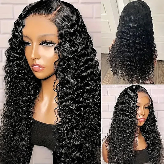 Water Wave Curly Human Hair Lace Wig