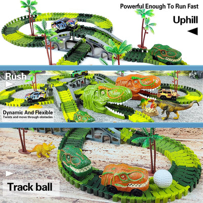 Dinosaur Railway Racing Track Play Set