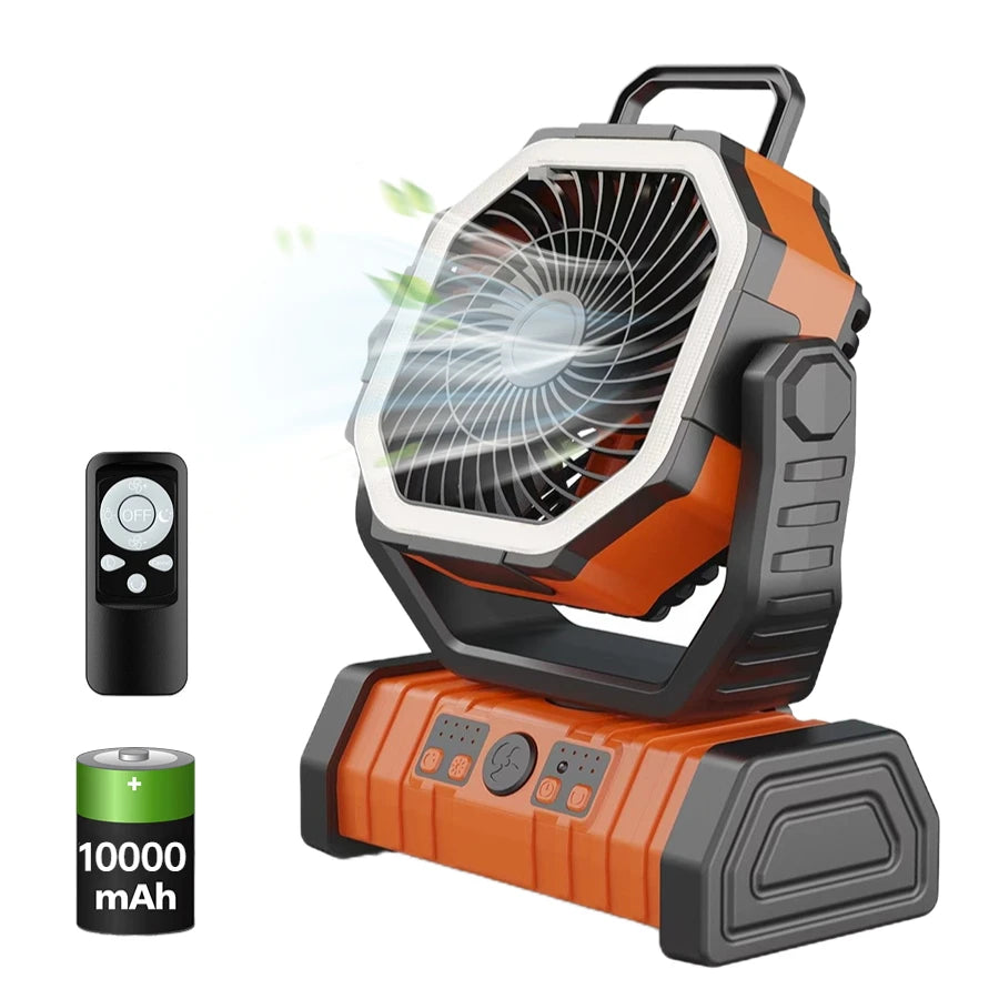 Wireless LED Light Camping Fan