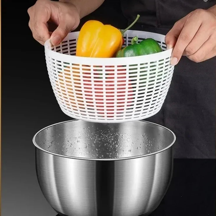 Electric Stainless steel salad spinner