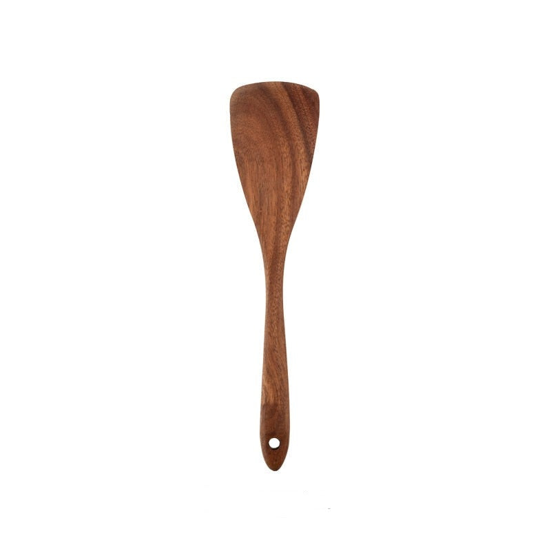 Natural Wooden Spoon Scoop Cooking Tool Set