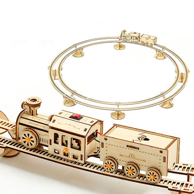 3D Wooden Puzzle Electric Train set