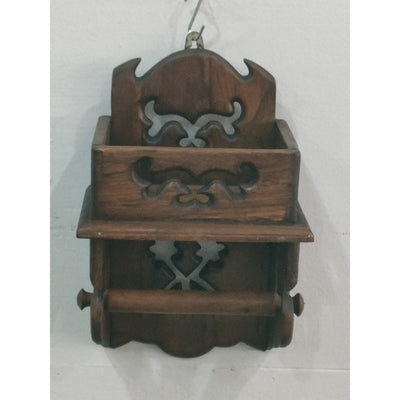 Teak Wood Toilet Paper Holder