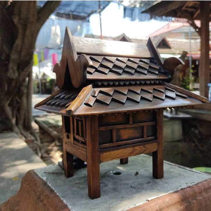 Thai Teak Miniature Spirit House