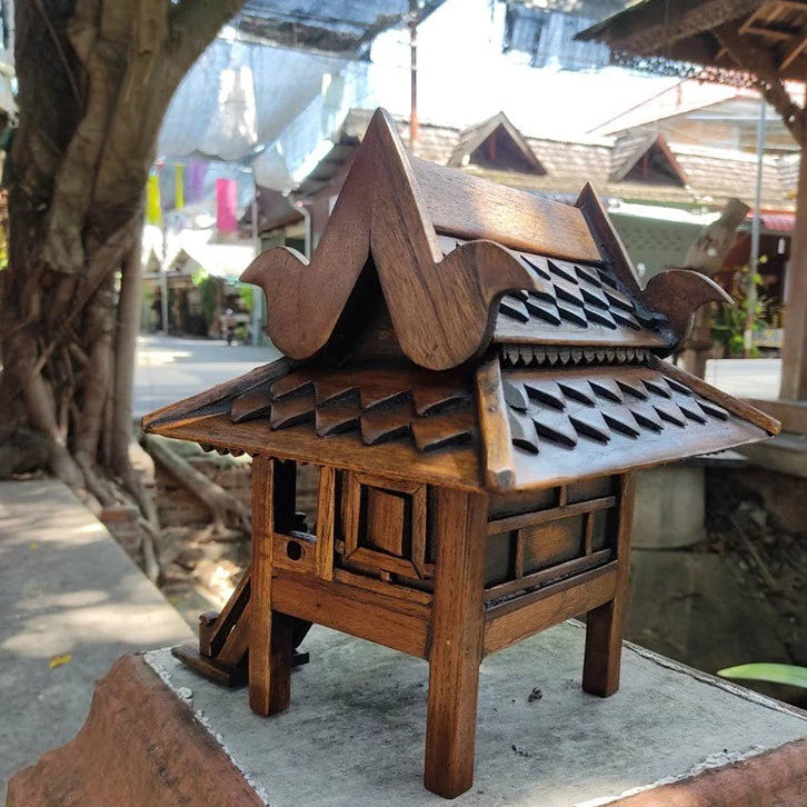 Thai Teak Miniature Spirit House