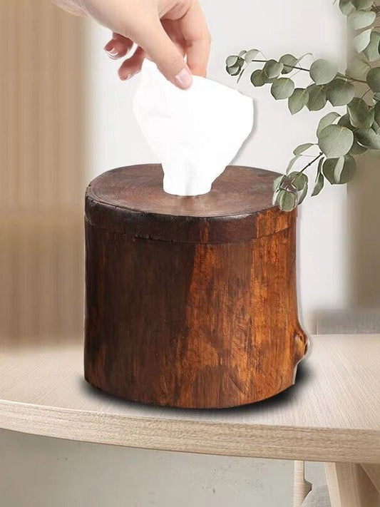 wooden tissue box