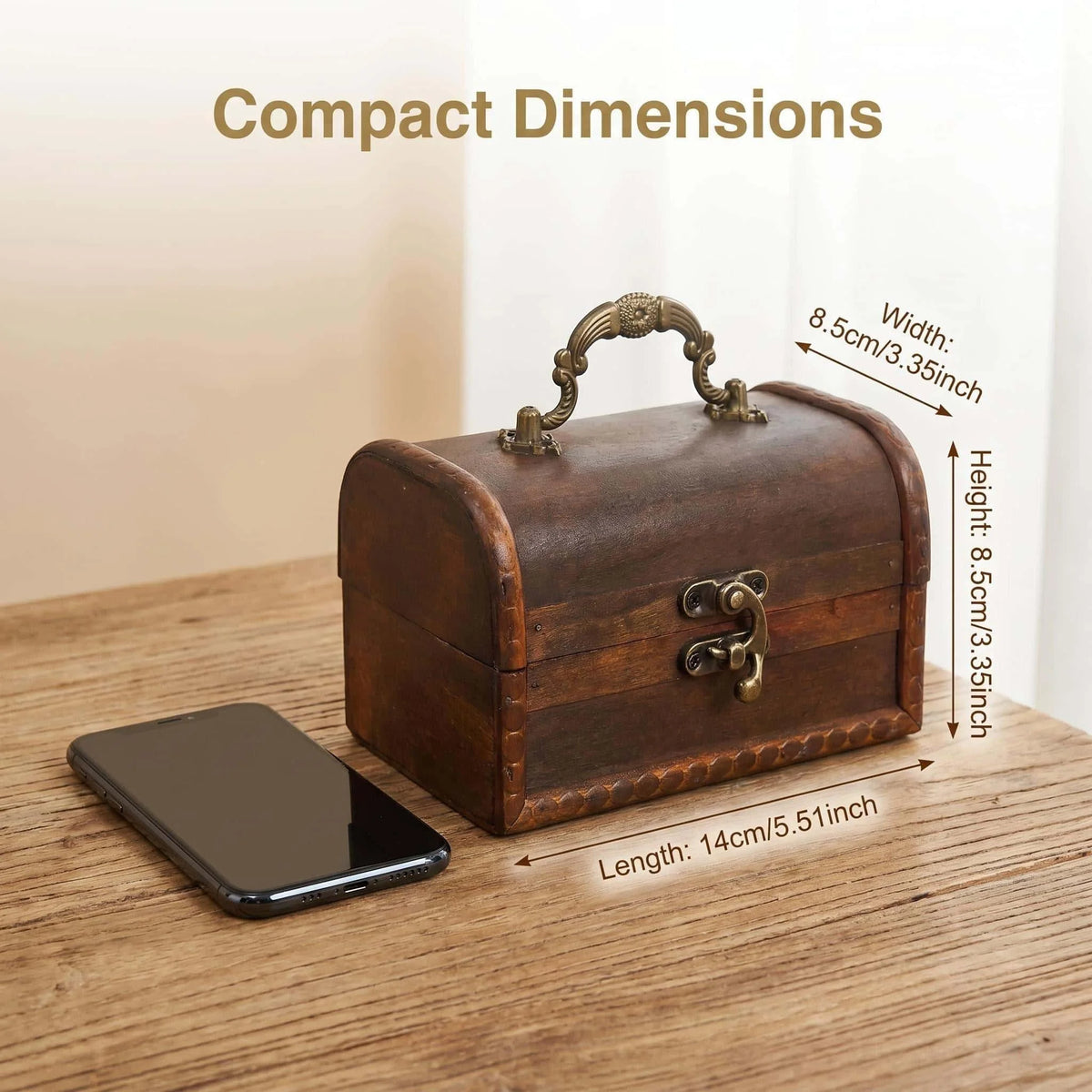 Vintage Wooden Jewelry Box