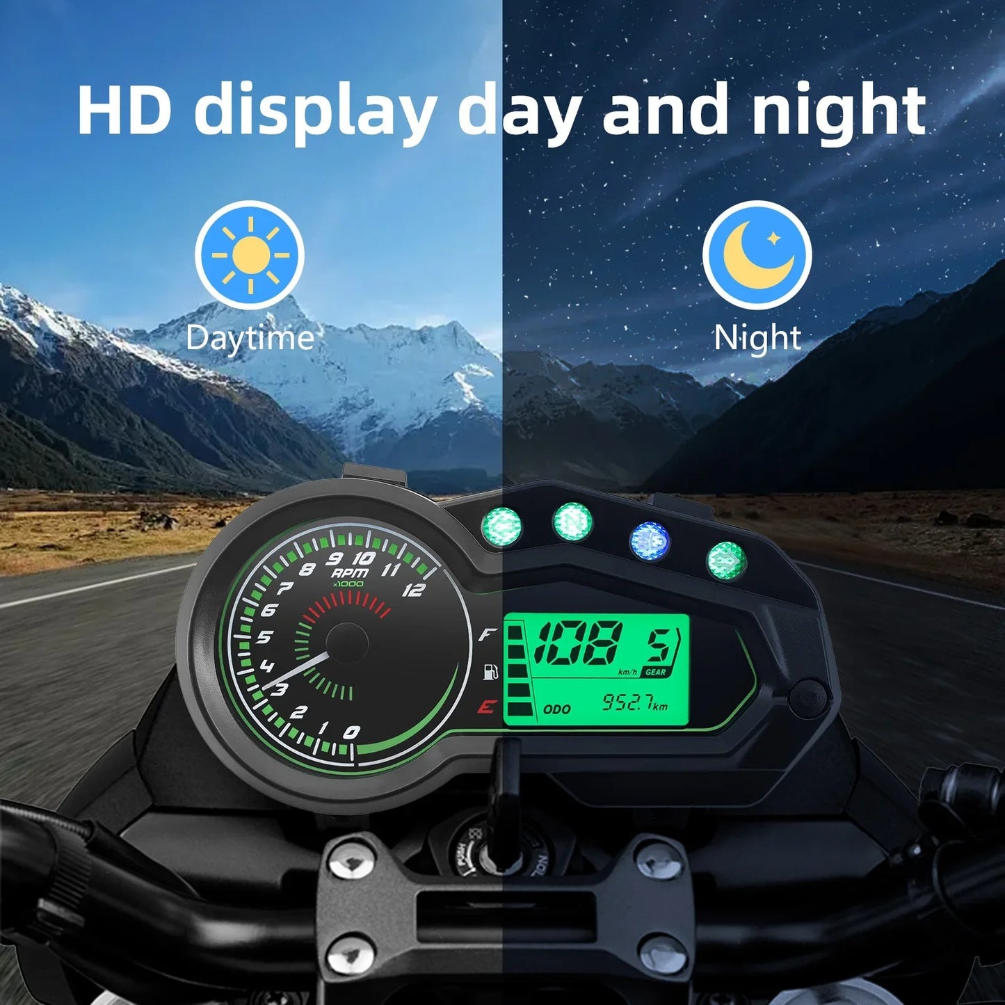 LED-Digital-Motorrad-Tachometer