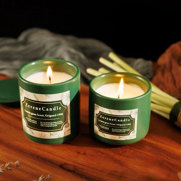 Organic Lemongrass Massage Candle (Ceramic)
