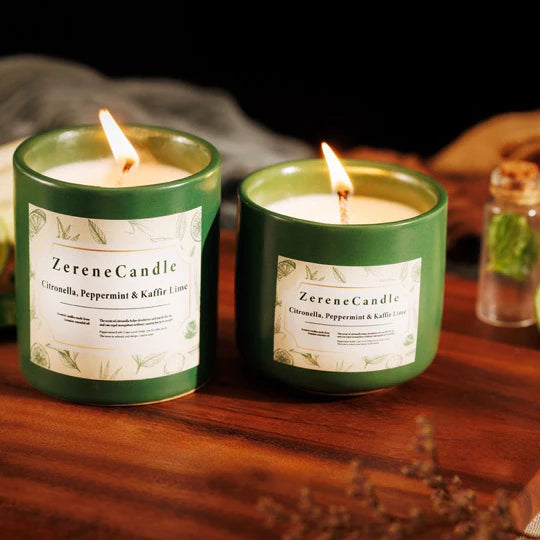 Organic Lemongrass Massage Candle (Ceramic)