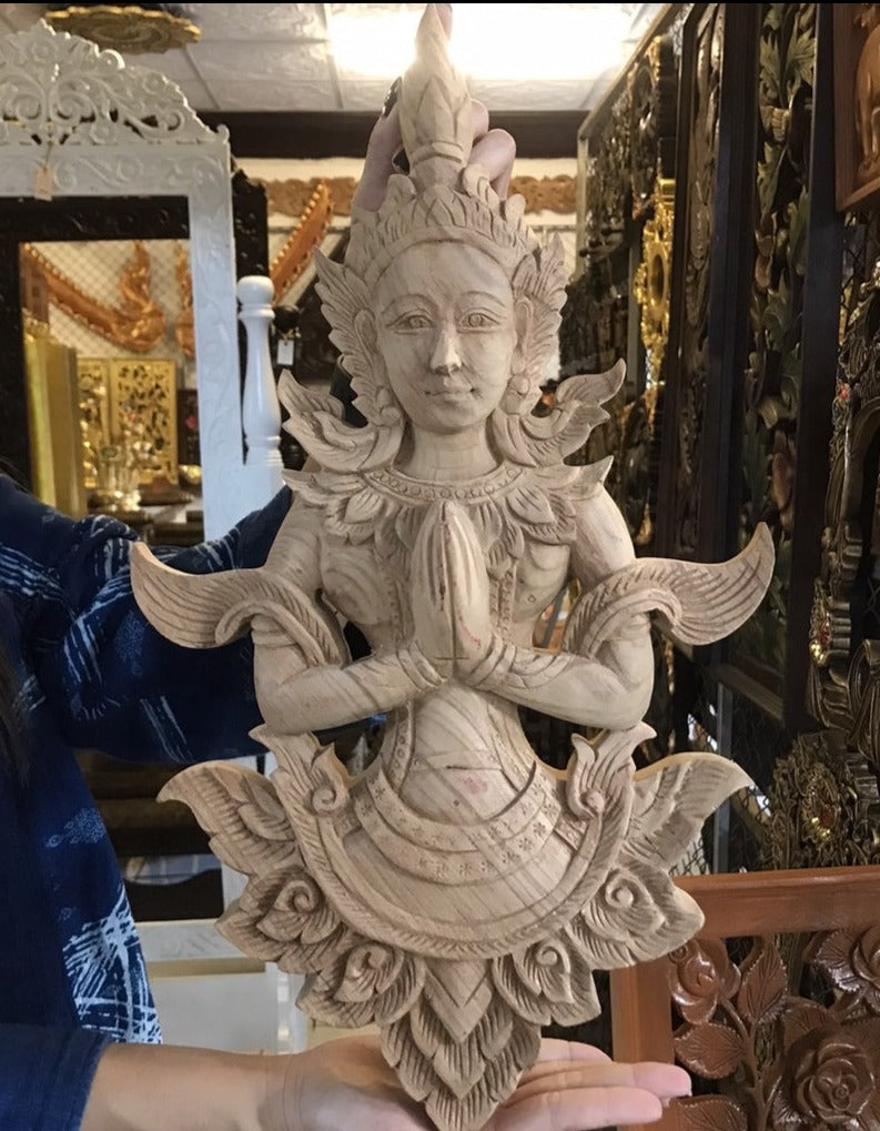 Phra Phanom Wood Carving Wall Hanging