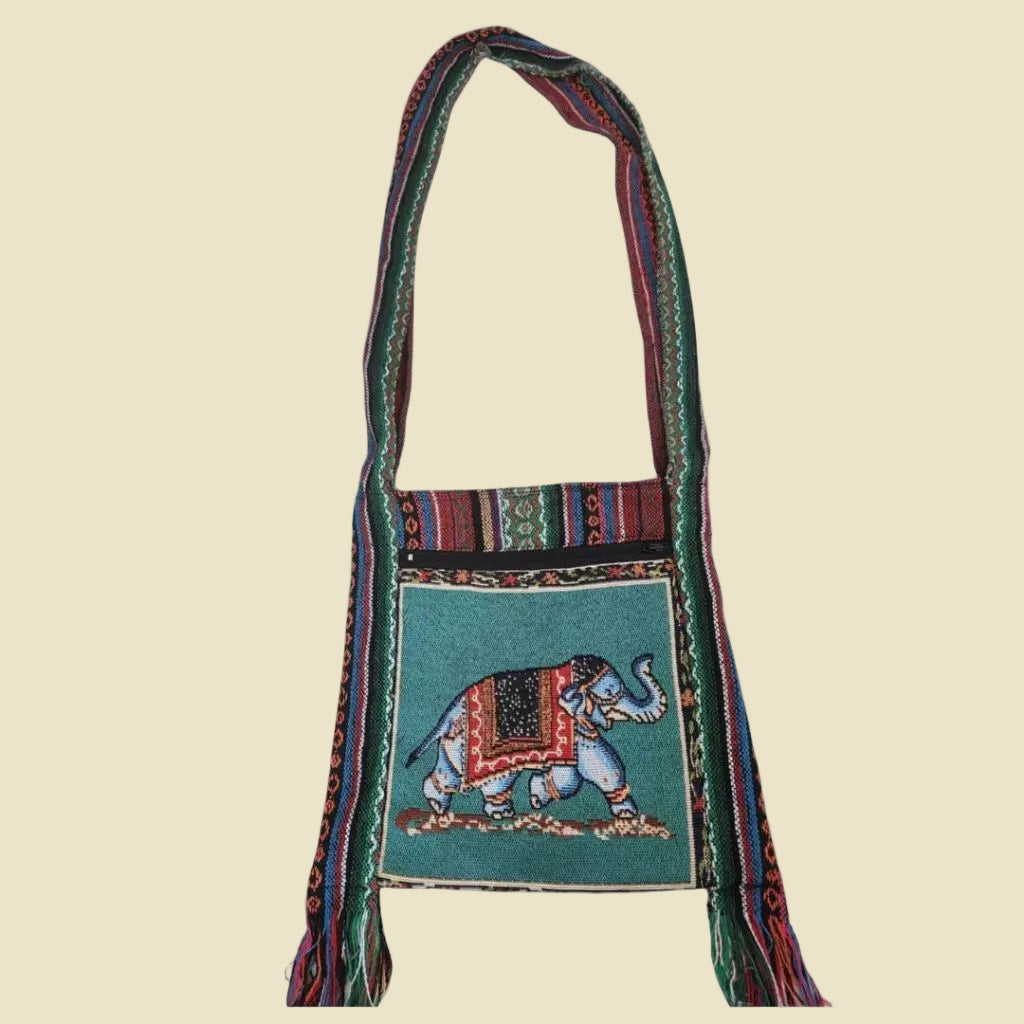 Multi-Color Bag, Elephant Crossbody, Naga Woven, Thai Tribal Purse, Boho Accessories, Gift for Her, Ethical Fashion, Goodsshopi