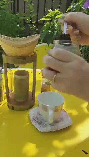Authentic Handwoven Bamboo Coffee Dripper Set