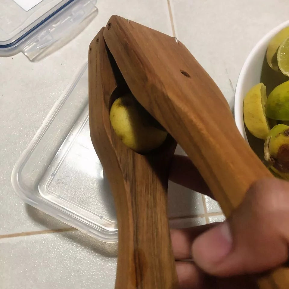 Heavy-Duty Thai Teak Wood Lemon & Lime Squeezer