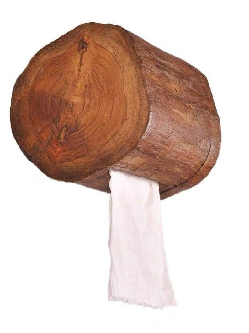 wood toilet paper holder