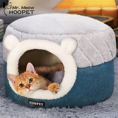 Cat Bed House Soft Plush Kennel