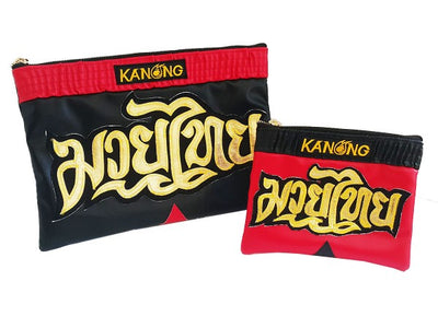Muay Thai clutch bag Black Red Small Size - Goods Shopi