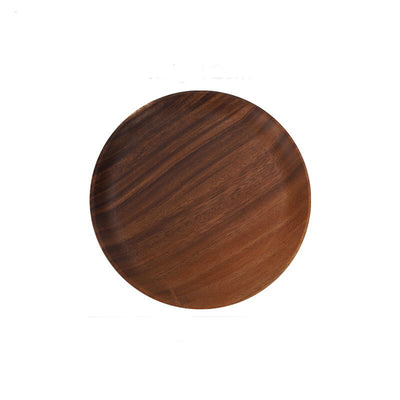 Round Solid Wood Plates