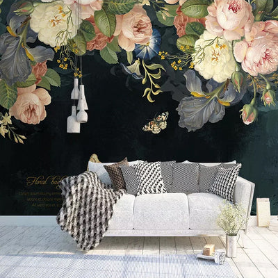 3D Mural Wallpaper Classic Floral Flower - Goods Shopi