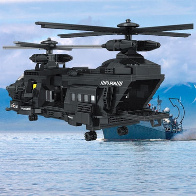 Swat Team Helicopter  Blocks  Bricks Toy