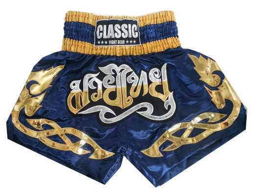 Muay Thai Shorts Navy Classic : CLS-001 - Goods Shopi