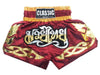 Muay Thai Shorts Red Gold Classic :CLS-002 - Goods Shopi