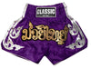 Muay thai shorts Classic Purple : CLS-015 - Goods Shopi