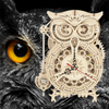 Wooden  Owl Clock DIY 3D Assembly  Kits