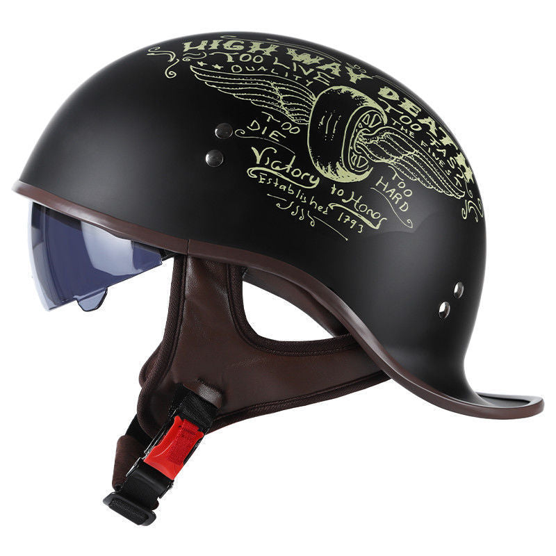 Retro Classic Half Face Motorcycle Helmet