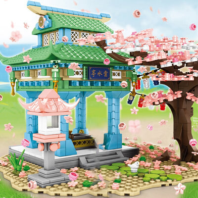 Cherry Blossom Building Block Bricks Toys