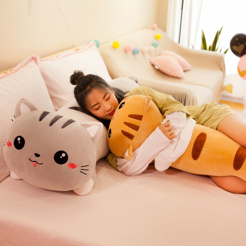 Giant cat pillow plush toy squishy stuffed - Goods Shopi