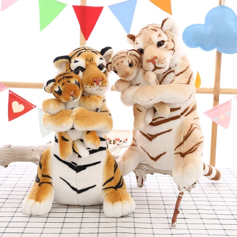 Cute Stuffed Animals Mother and Son Tiger Plush toys