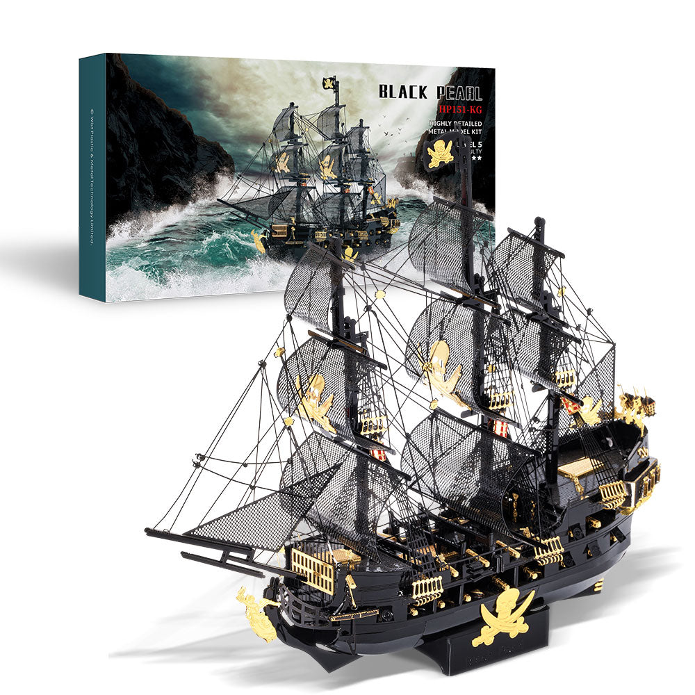 DIY 3D Metal Puzzle Black Pearl Model Building Kits