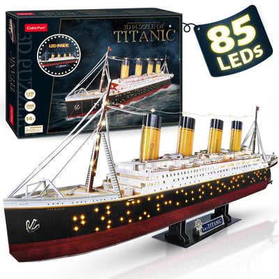 LED 3D Puzzles Titanic Ship Building Kits