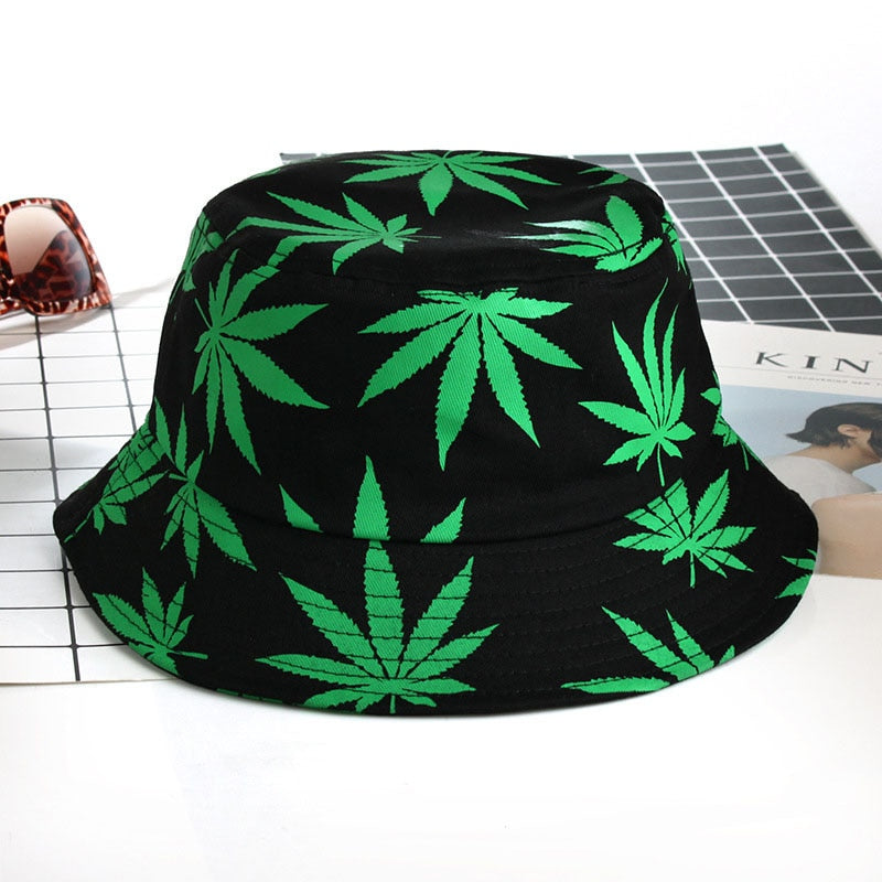 Bucket Hat Leaf Fishing Caps