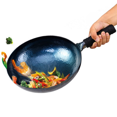 Chinese Uncoated Iron Wok  Pan