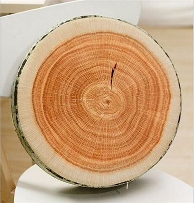 Stump Round Woods Soft Plush  Pillow